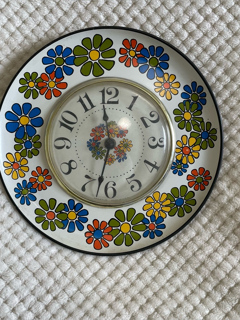 Vintage Spartus Flower clock battery operated
